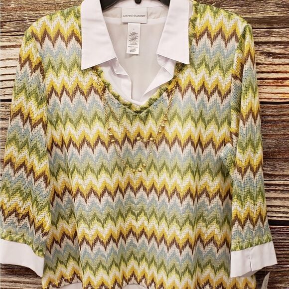 Alfred Dunner v -neck pullover top dize large NWT - Picture 4 of 6